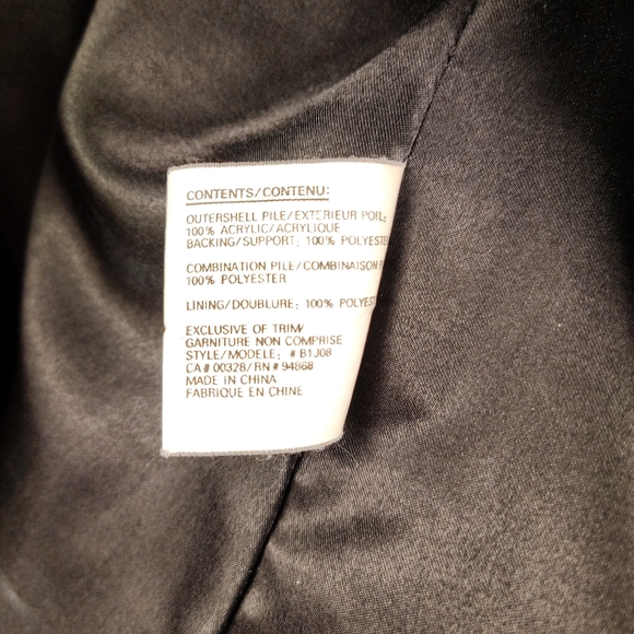 Bernardo Black Faux Fur Double Breasted Jacket Women's Size Large - Picture 15 of 16